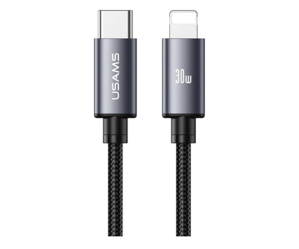 Kabel USAMS Kabel U91 30W USB-C do Lightning 1m stalowy